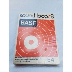 BASF SOUND LOOP 8 64min 8 Track Tape Cartridge SEALED